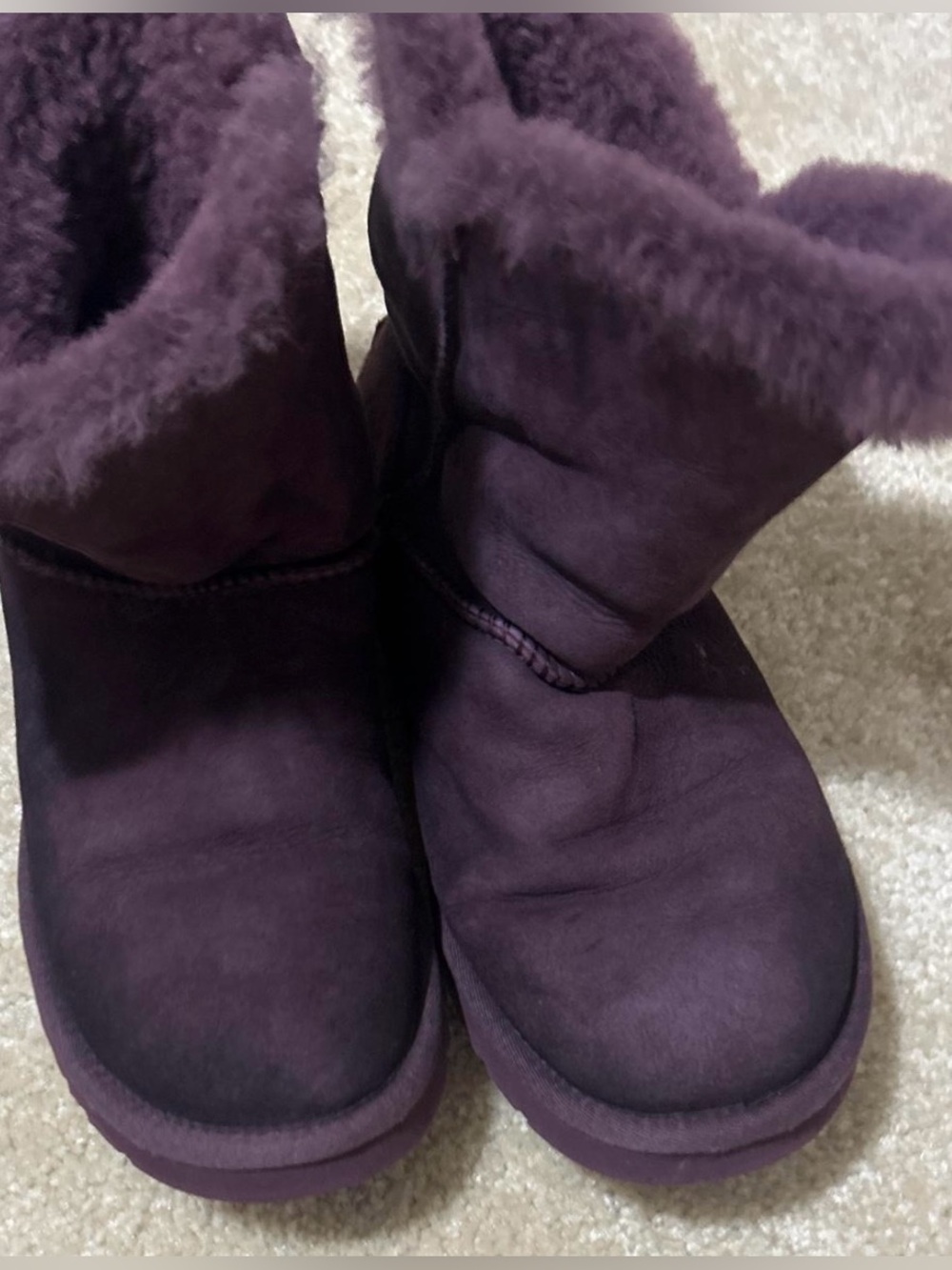 UGG Bailey Button Bling boots in vibrant purple